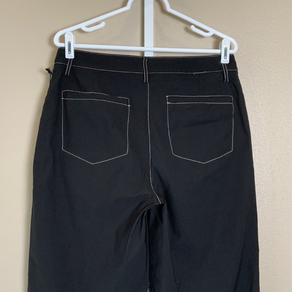 Nicole Miller Contrast Stitch Cropped Pants - Picture 10 of 16